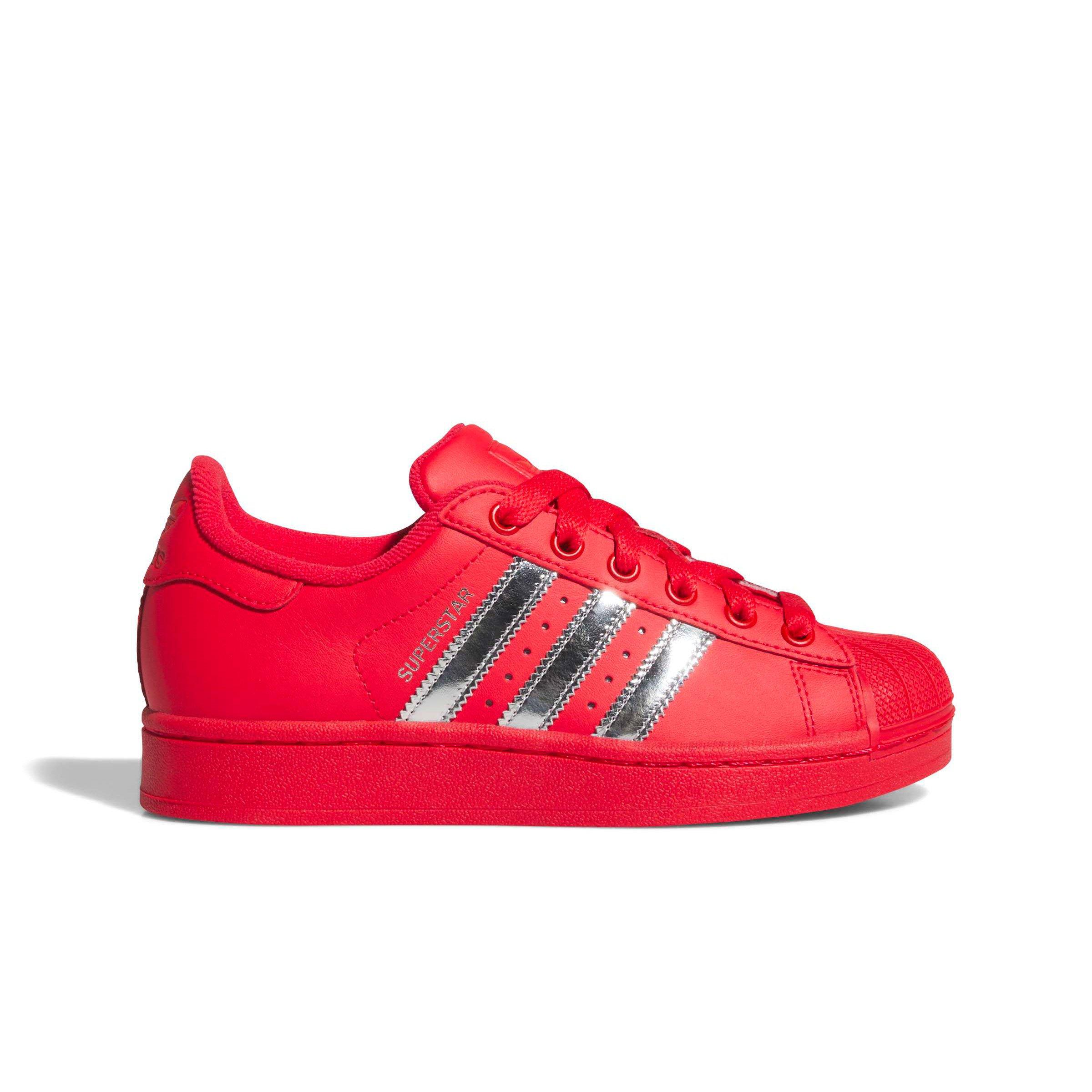 adidas Originals Superstar II "Pure Ruby/Silver Met" Grade School Boys' Shoe - RED/SILVER